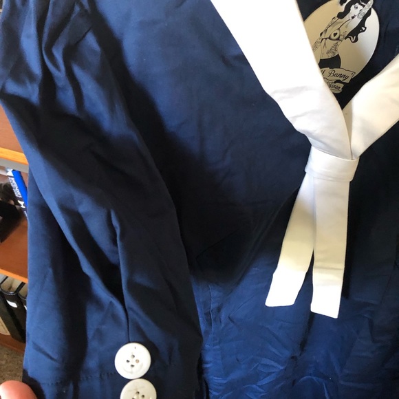 SOLD**BNWT Hell Bunny 1940s Dress Adorable Details - Picture 5 of 6